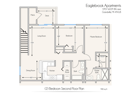 2 Bedroom upper unit